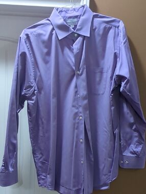 croft & barrow Men's Lavender Long-Sleeve Dress Shirt